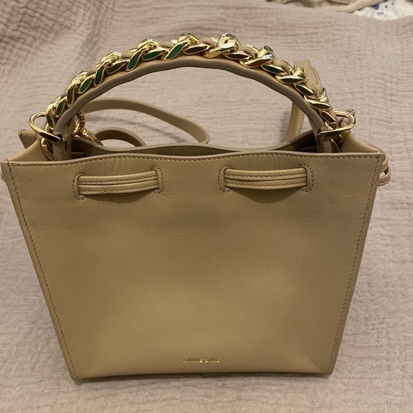 Anine Bing leather Ursula beige bag . Worn once . - Picture 3 of 8